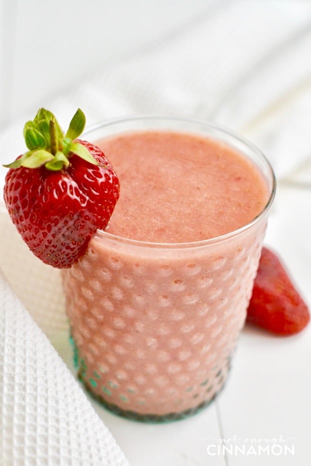 Strawberry Smoothie strawberry cantaloupe notenoughcinnamon