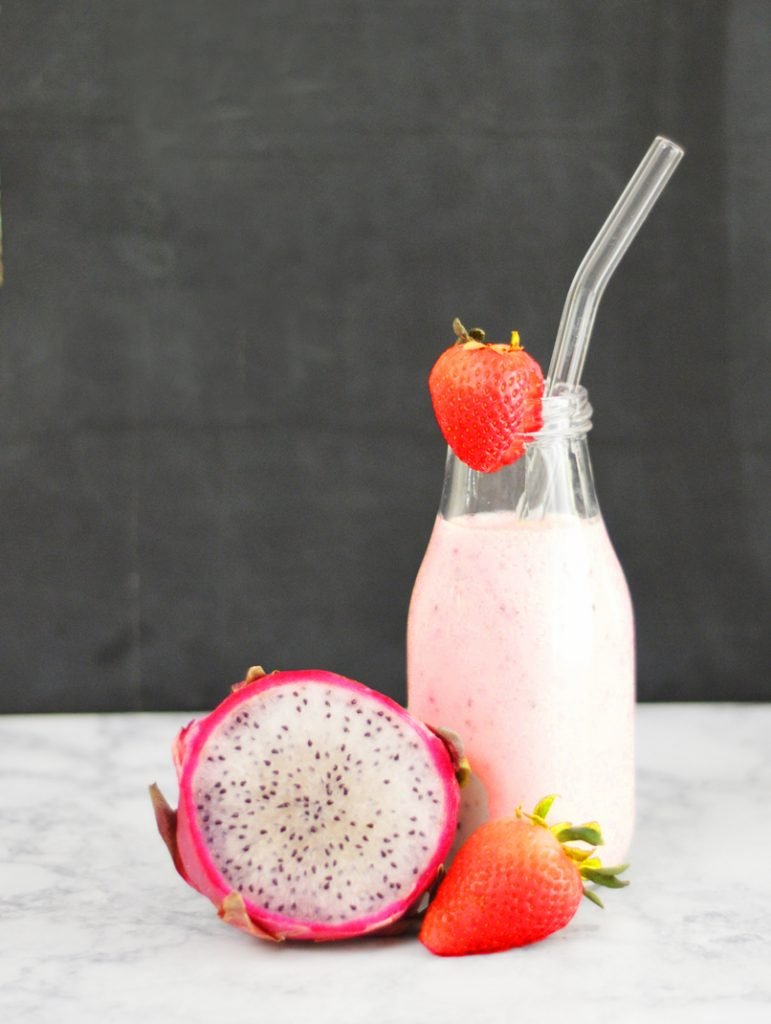 Strawberry Smoothie strawberry dragon fruit lolachef