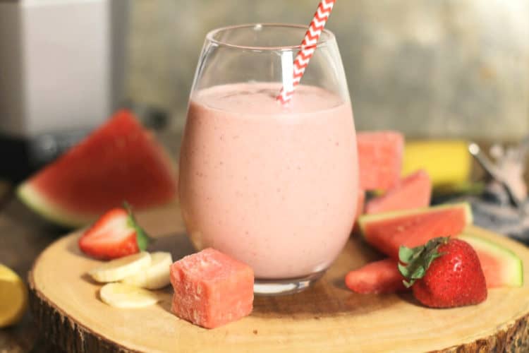 Strawberry Smoothie strawberry watermelon earthfoodandfire