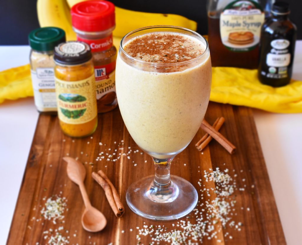 banana smoothie ani inflamatory banana turmeric foodielovesfitness