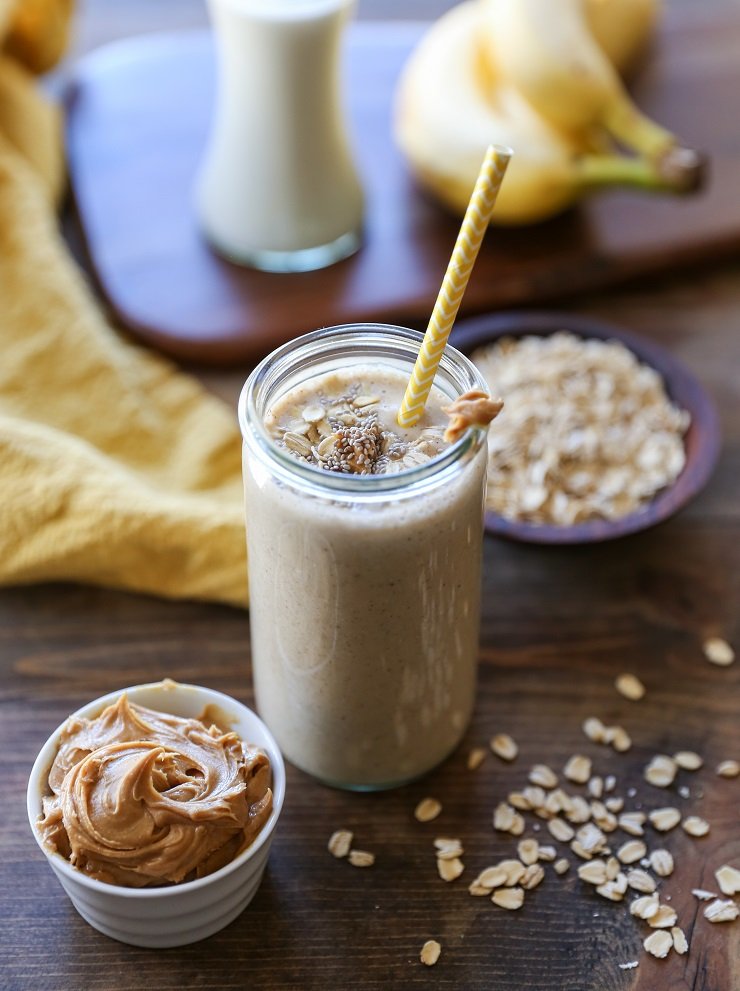 banana smoothie banana bread oat protein smoothie theroastedroot.