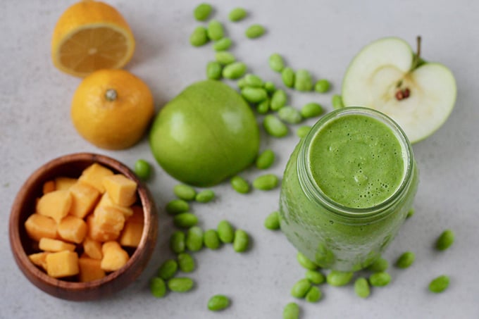 kale smoothie edamame kale green apple copymethat