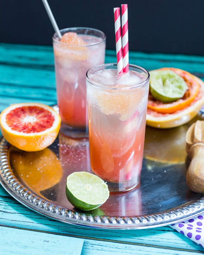 bourbon cocktail blood orange bourbon paloma girlinthelittleredkitchen