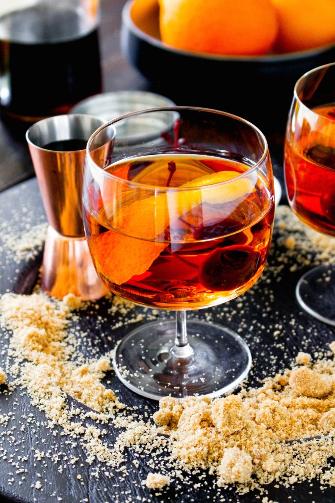 bourbon cocktail brown sugar manhattans yestoyolks