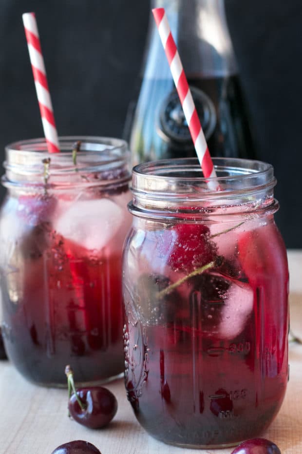 fruit cocktails cherry fizz