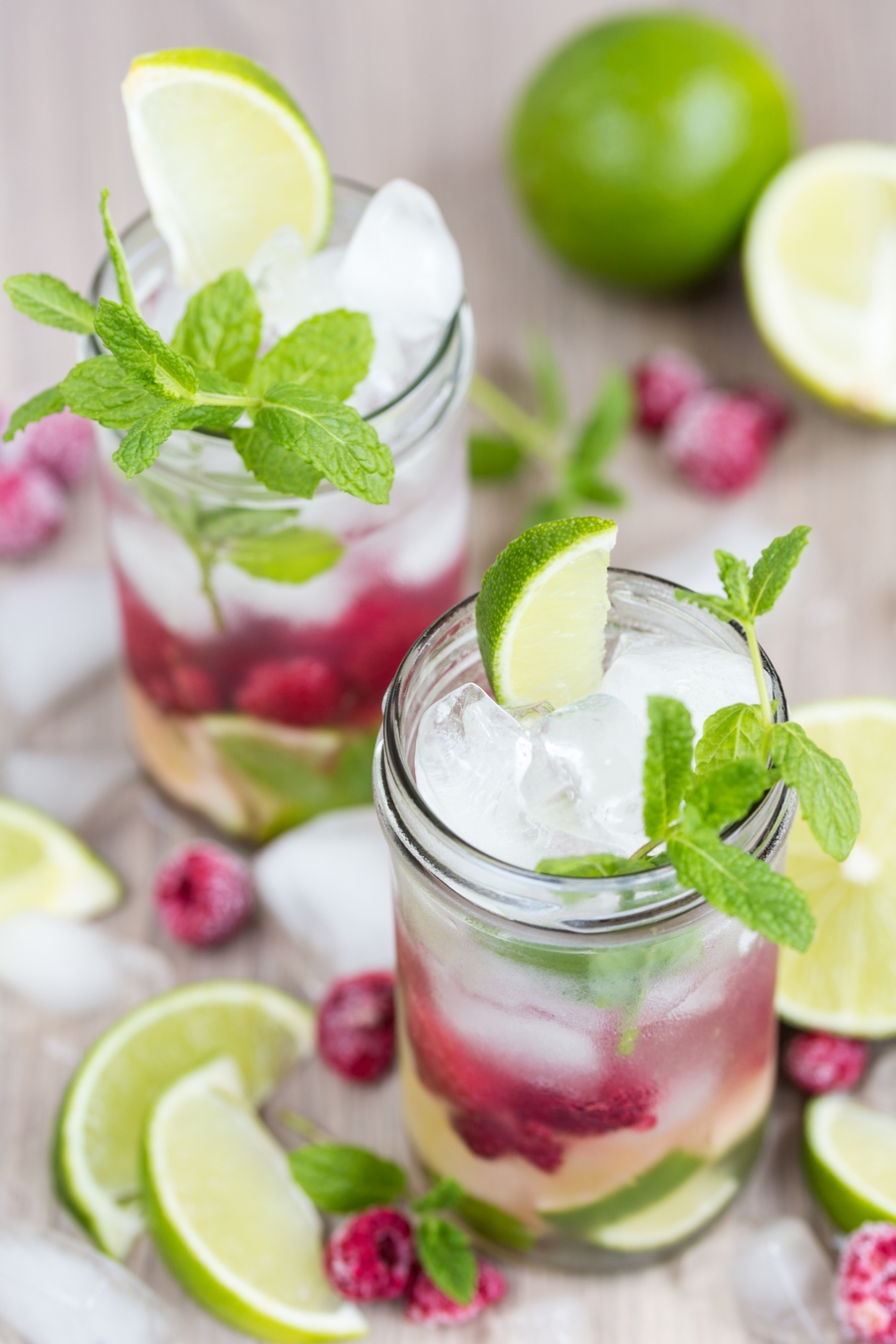 fruit cocktails coconut mojito frozen raspberries electricbluefood