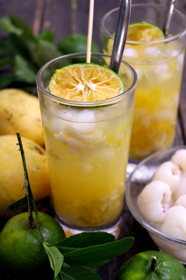 fruit cocktails hand pressed mango lychee sling