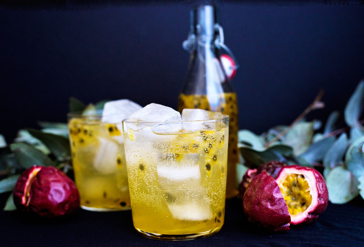 fruit cocktails passion fruit simple syrup cocktail asideofsweet