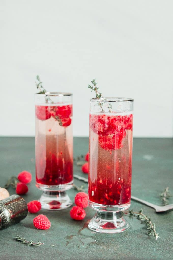 fruit cocktails raspberry kir royale honeyandbirch