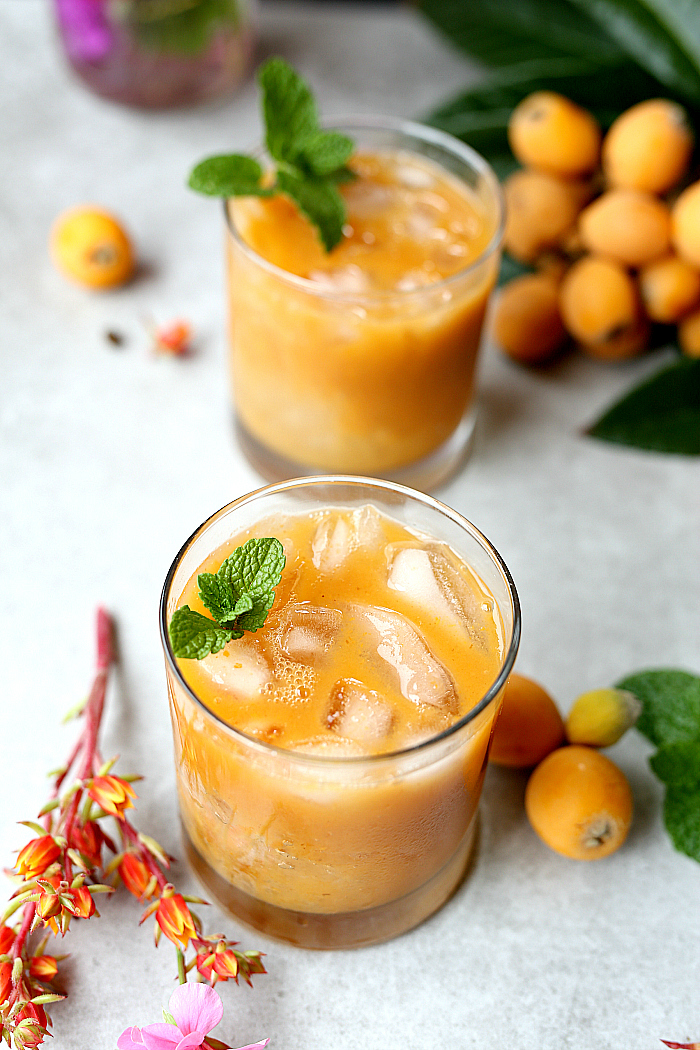 tequila loquat cocktail recipe delightfulmomfood