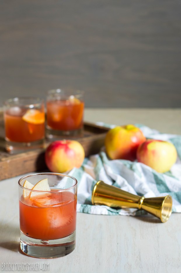 thanksgiving cocktails apple cider boulevardie brooklynhomemaker