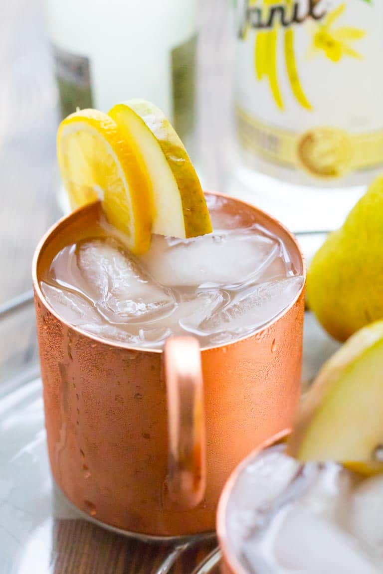 thanksgiving cocktails vanilla pear moscow mules healthyseasonalrecipes