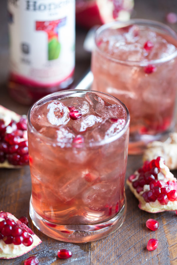 vodka cocktail pomegranate ginger fizz 40aprons