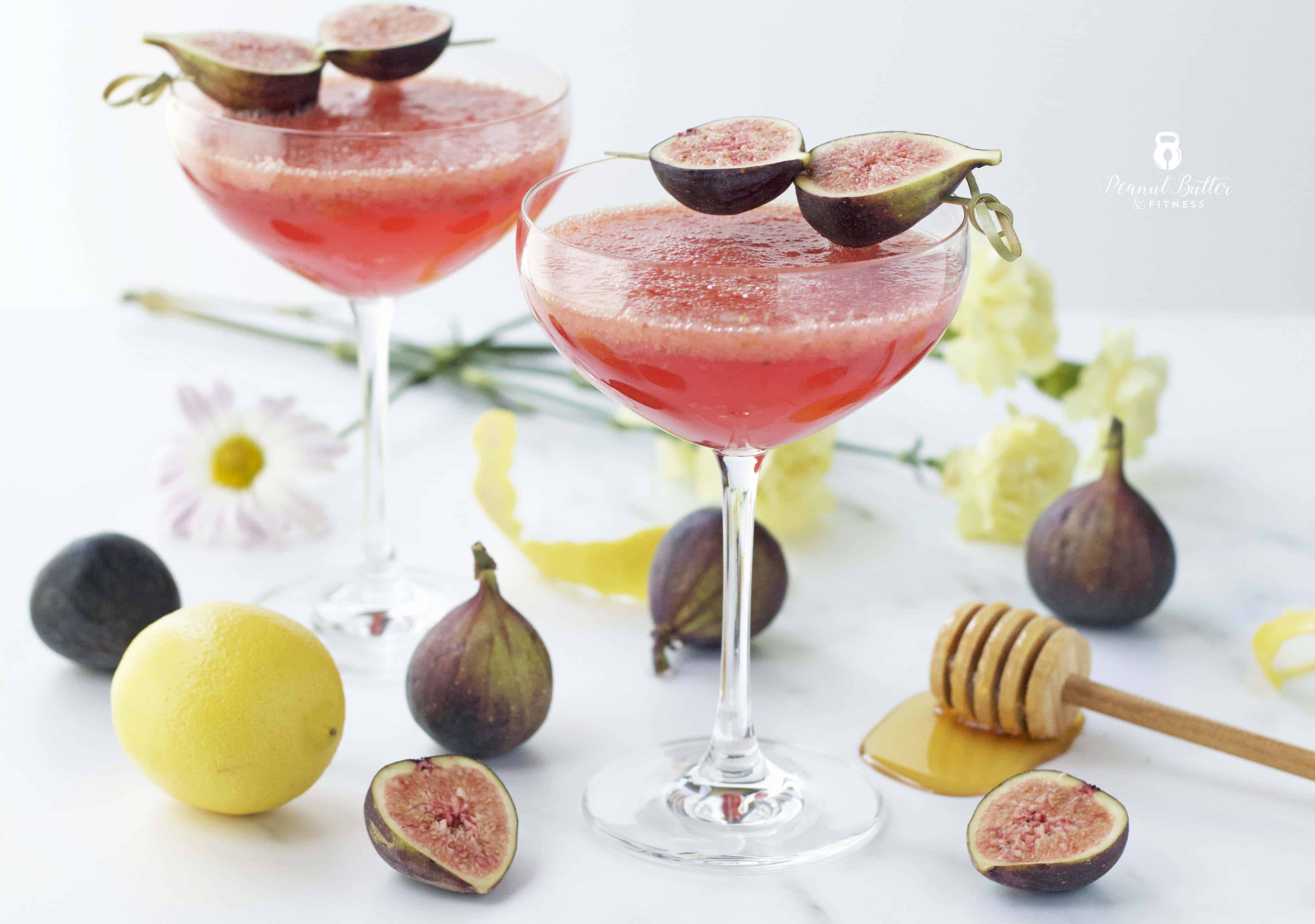 vodka cocktails honey roasted fig and elderflower fizz peanutbutterandfitness