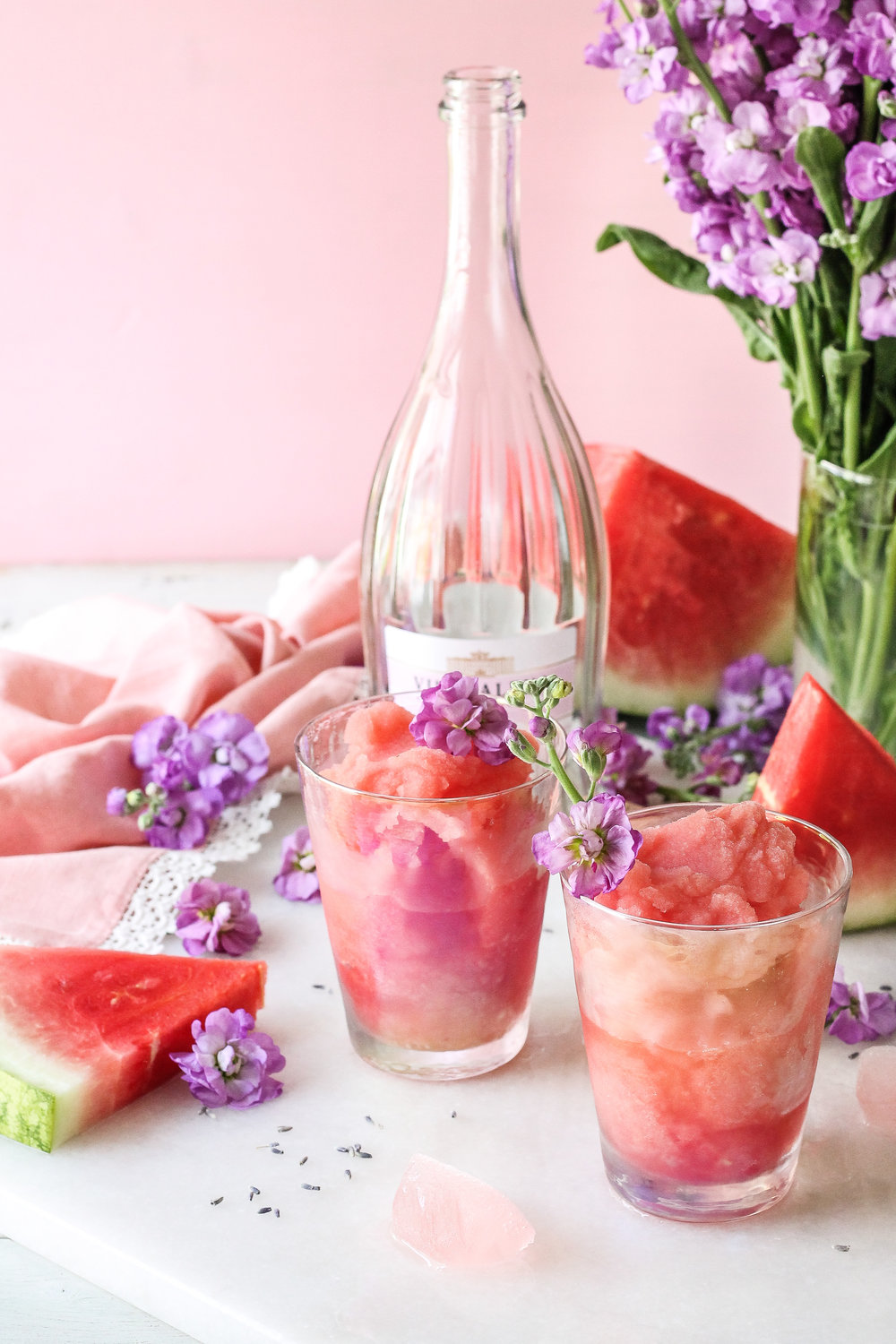 watermelon cocktail watermelon lavender fros pedanticfoodie