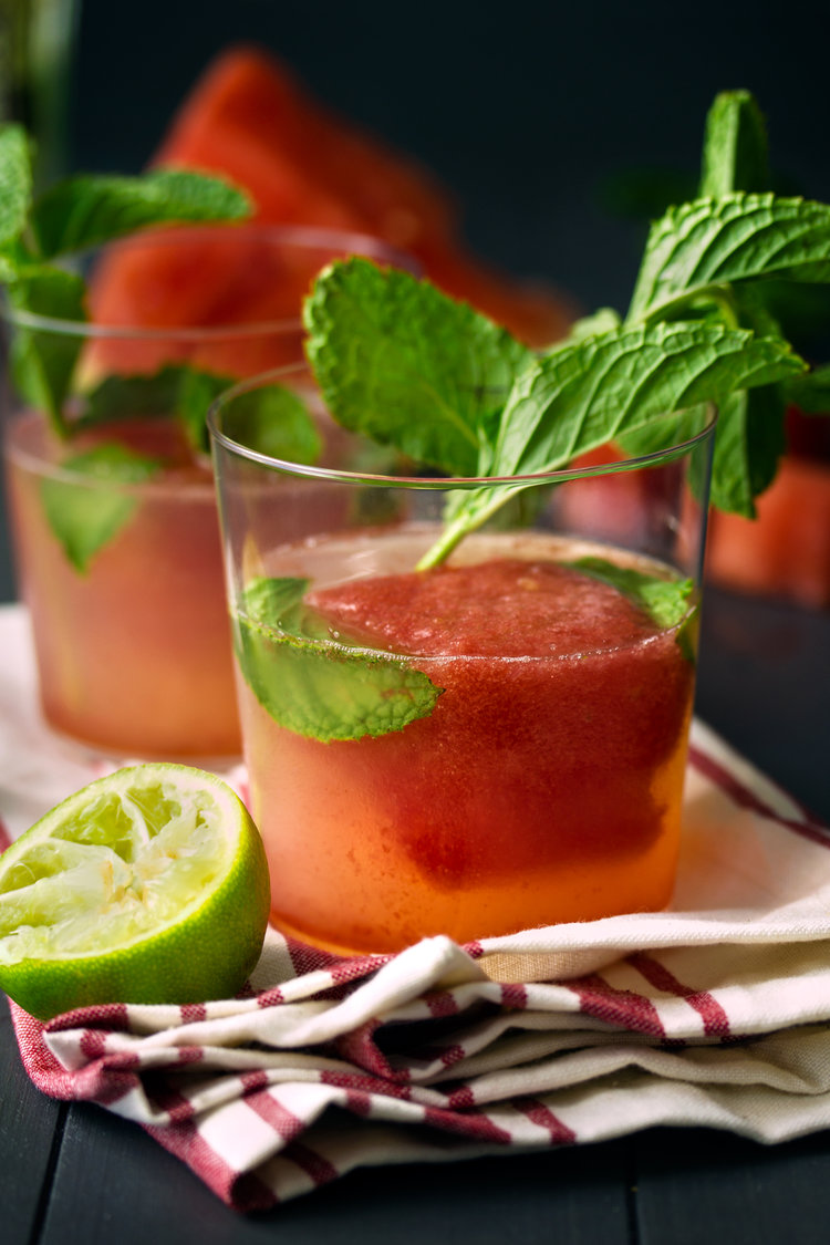 watermelon cocktails gin cocktail with watermelon ice cube mightydelicious