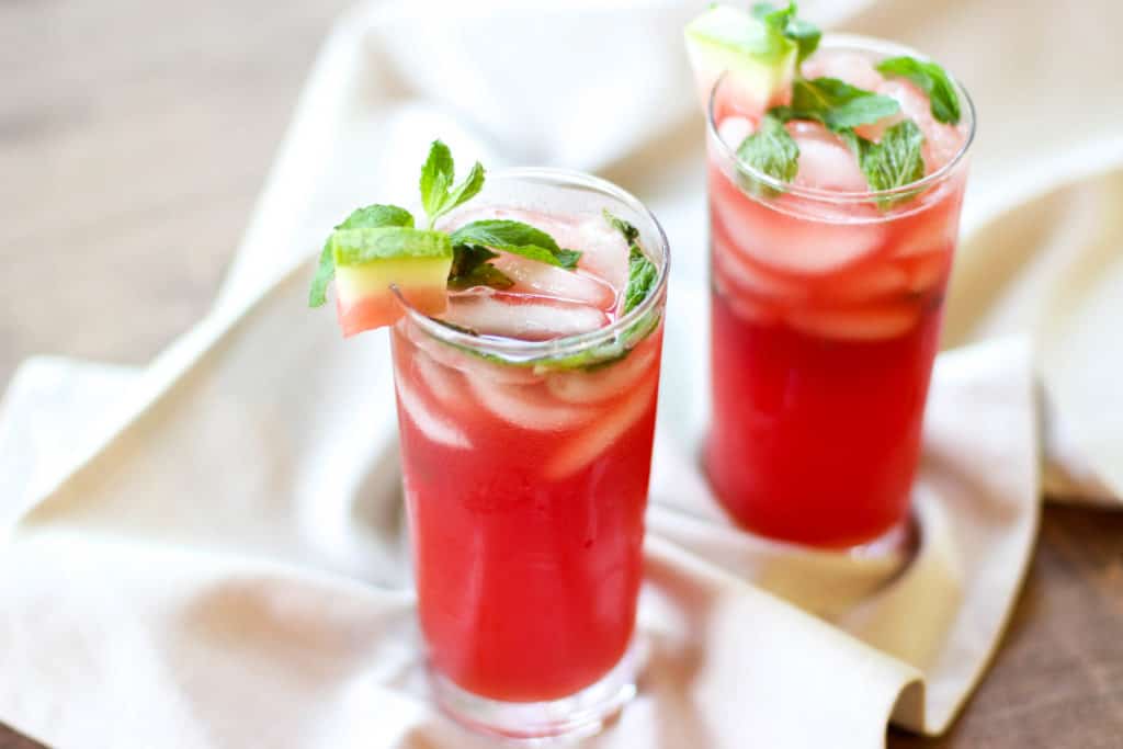 watermelon cocktails watermelon mint julep theculinarycompass