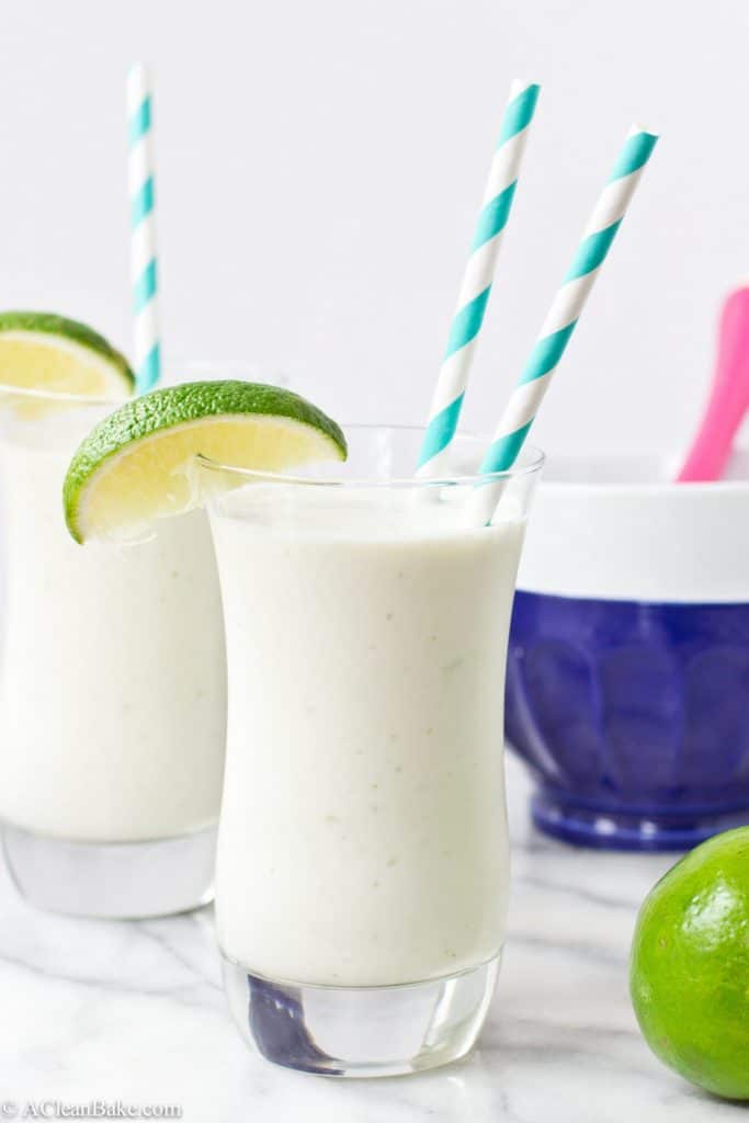 vegan milkshake coconut lime white chocolate milkshake acleanbake