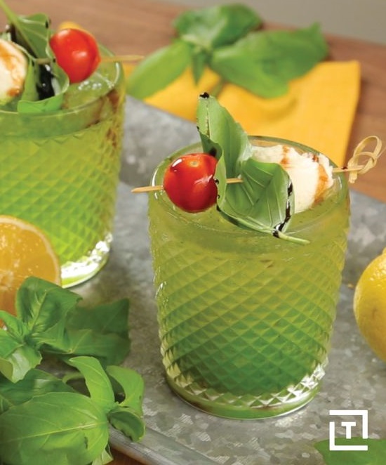 veggie cocktail caprese cocktail with gin recipe thrillist 1