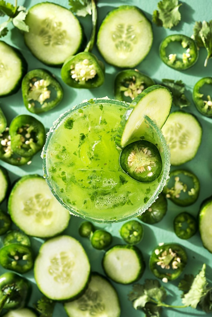 veggie cocktail cucumber jalapeno margarita blog.hellofresh