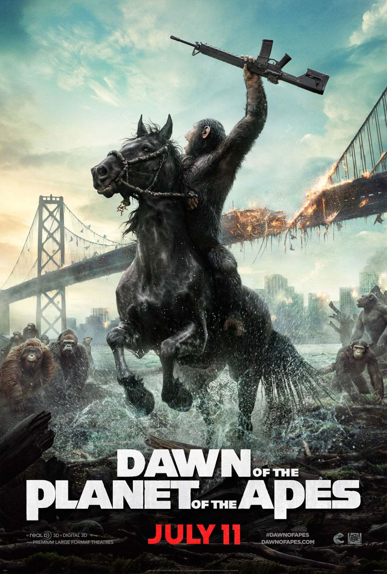 dawn of the planet of the apes 2014 poster by camw1n d7p0os2 fullview